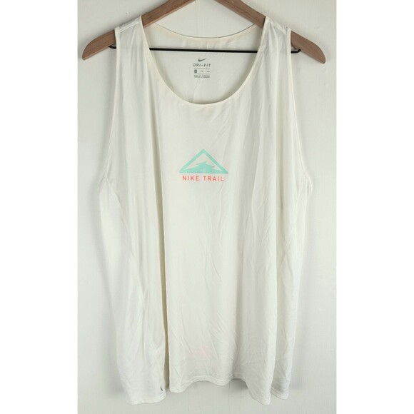 Nike Women's 2XL Dri-FIT City Sleek Trail Running Tank Beige CU6258-133 - Picture 1 of 10